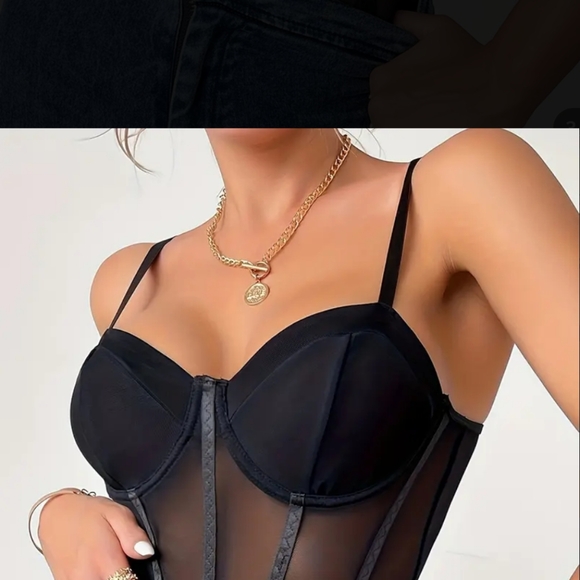 SEDUCTIVE BLACK MESH TEDDY - Picture 6 of 6